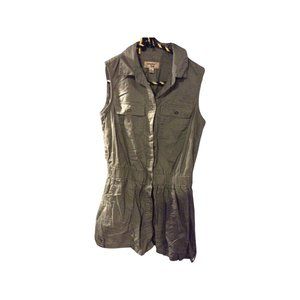 Small -  Ladies Green Sleeveless Tunic Vest